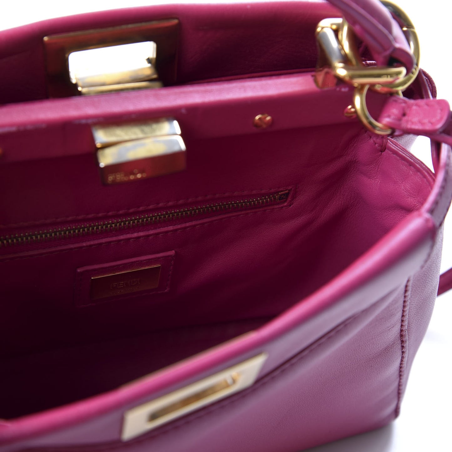 Nappa Mini Peekaboo Iconic Satchel Magenta