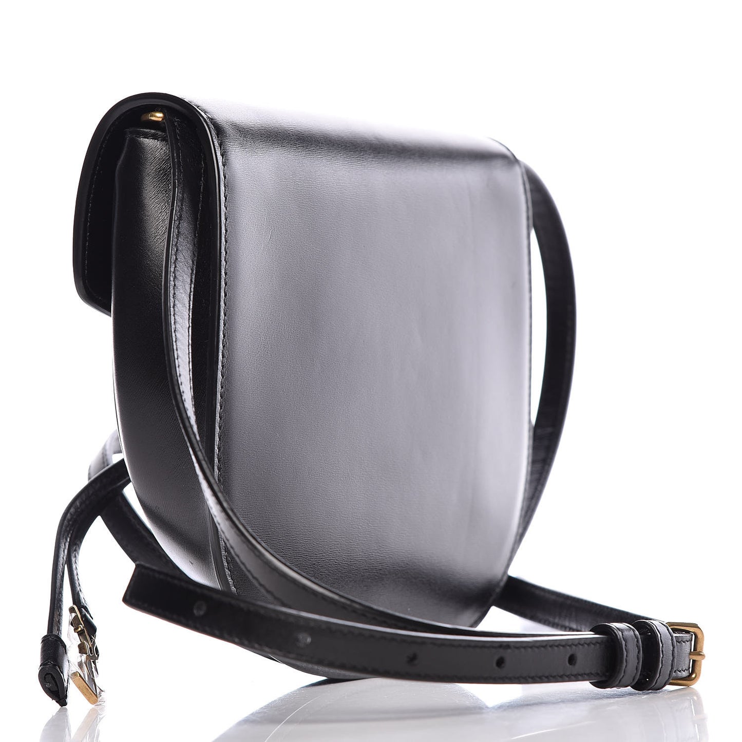 Calfskin Small Datcha Satchel Bag Black