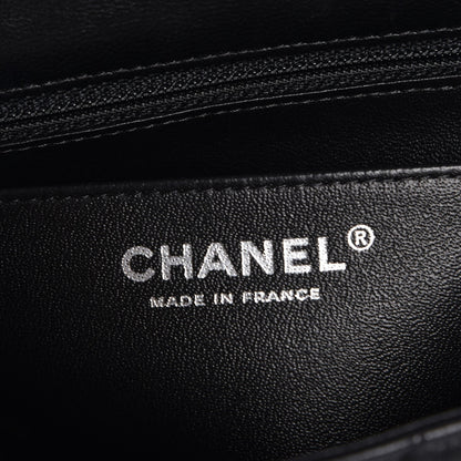 Chanel Lambskin Chevron Quilted Mini Square Flap Black 6 of 8