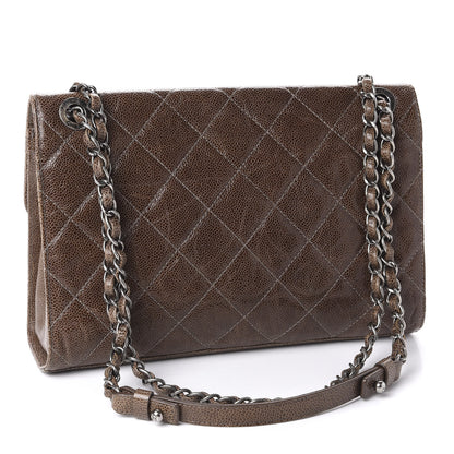 Chanel Crumpled Grained Calfskin Medium CC Crave Flap Brown 4 of 11