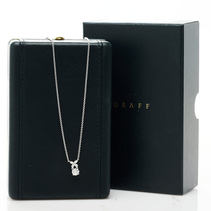 Graff 18K White Gold Diamond Classic Butterfly Round Pendant Necklace 6 of 6