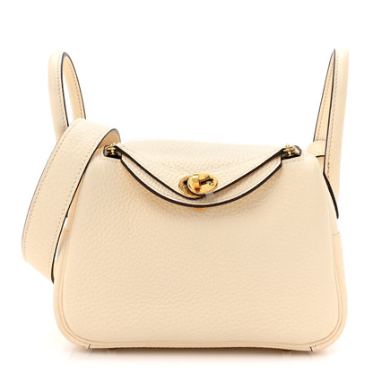 Hermes Taurillon Clemence Mini Lindy 20 Nata 1 of 12