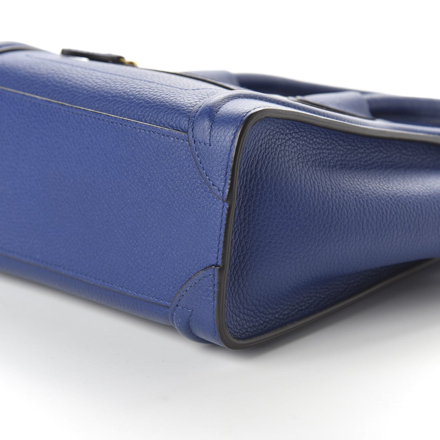 Drummed Calfskin Nano Luggage Indigo