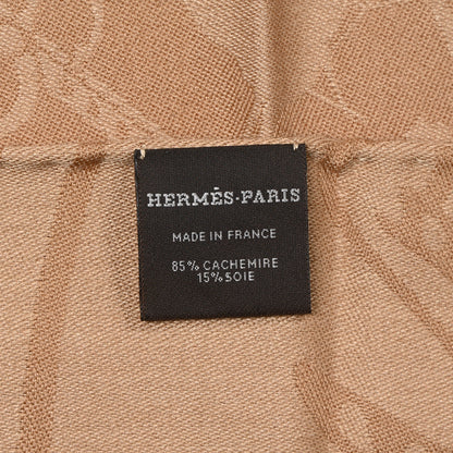 Hermes Cashmere Silk New Libris Confettis D'Ex Stole Kraft 3 of 3