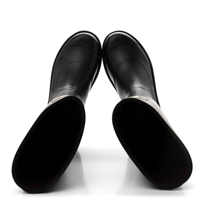 Chanel Caoutchouk CC High Boots 38 Black 2 of 11