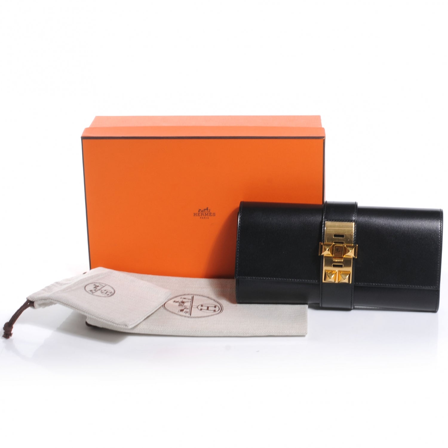 Hermes Box Medor 23 Clutch Black 5 of 8