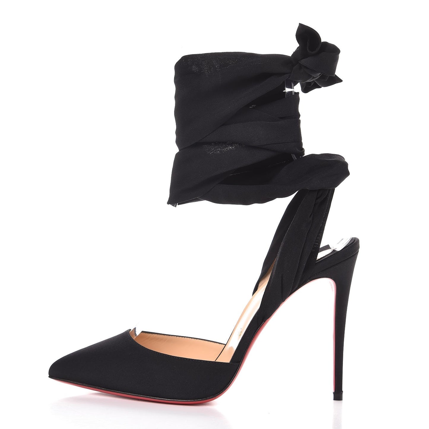 Satin Douce Du Desert 100 Heels 39.5 Black