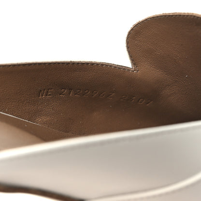 Hermes Calfskin Oz Mules 38.5 White 6 of 9