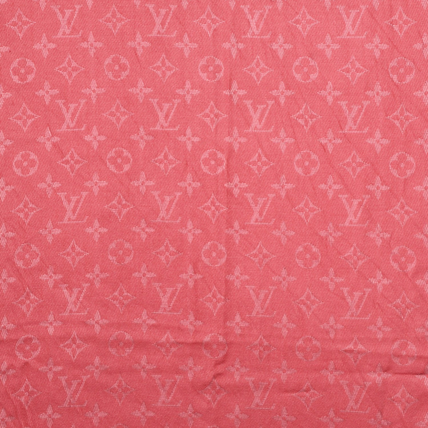 Louis Vuitton Silk Wool Monogram Voile Shawl Corail 1 of 5