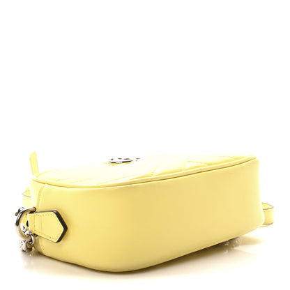 Gucci Calfskin Matelasse Mini GG Marmont Chain Shoulder Bag Banana 4 of 10