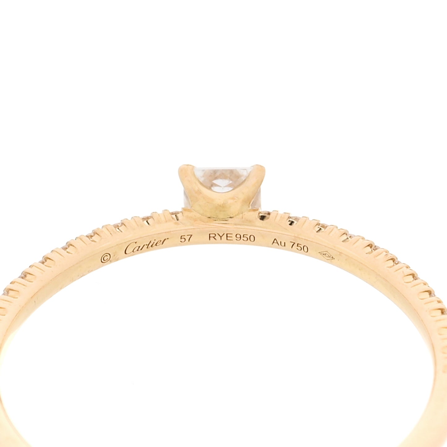 18K Yellow Gold Diamond Etincelle De Cartier Engagement Ring 57 8