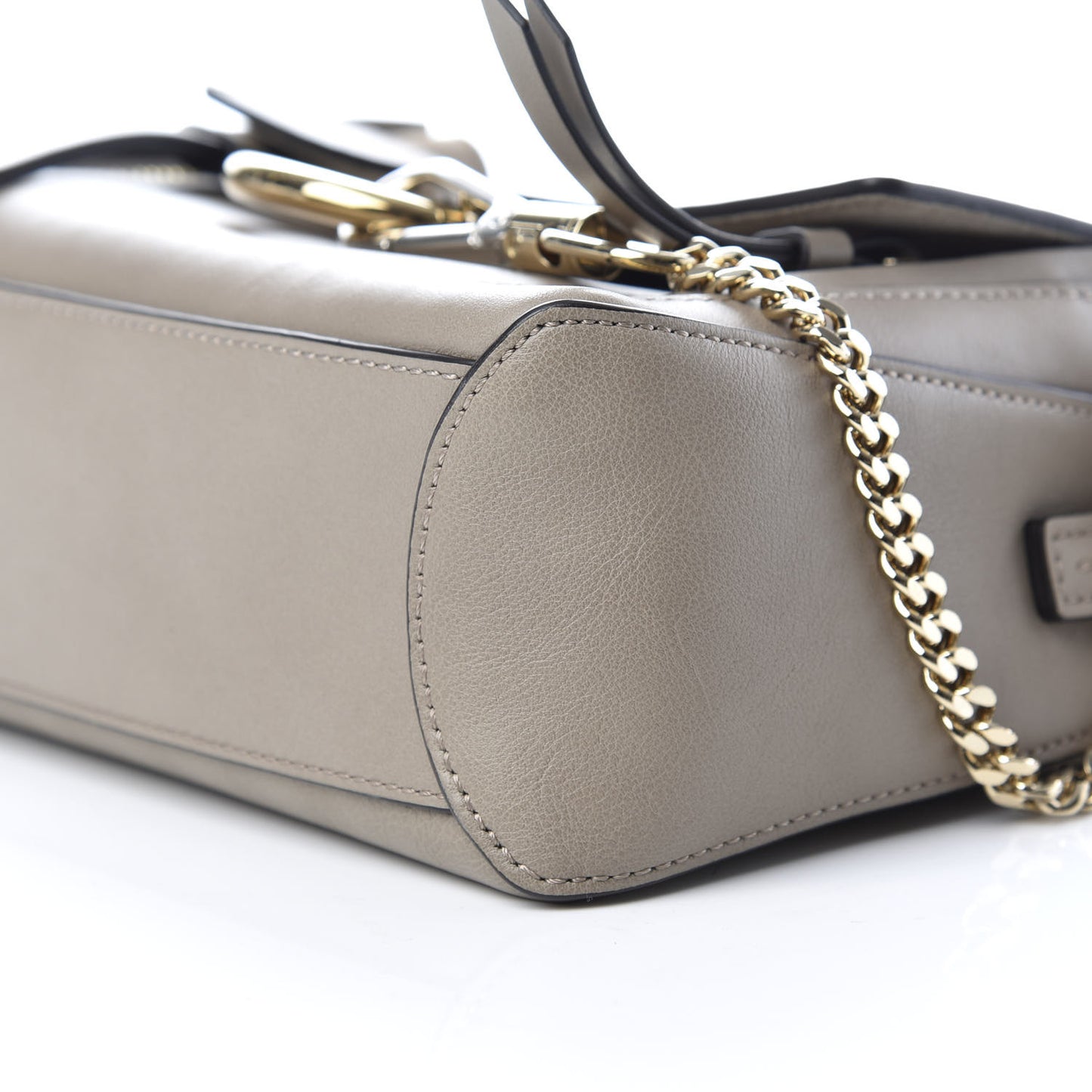 Calfskin Mini Faye Day Shoulder Bag Motty Grey
