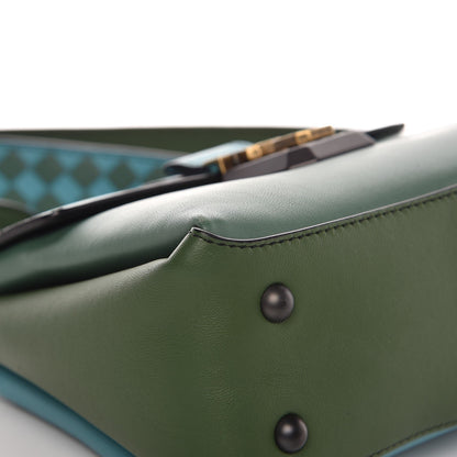 Bottega Veneta Nappa Multicolor Piazza Bag Thyme Aqua Ivy Black 7 of 13