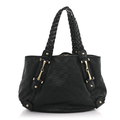Gucci Guccissima Small Pelham Shoulder Bag Black 1 of 9