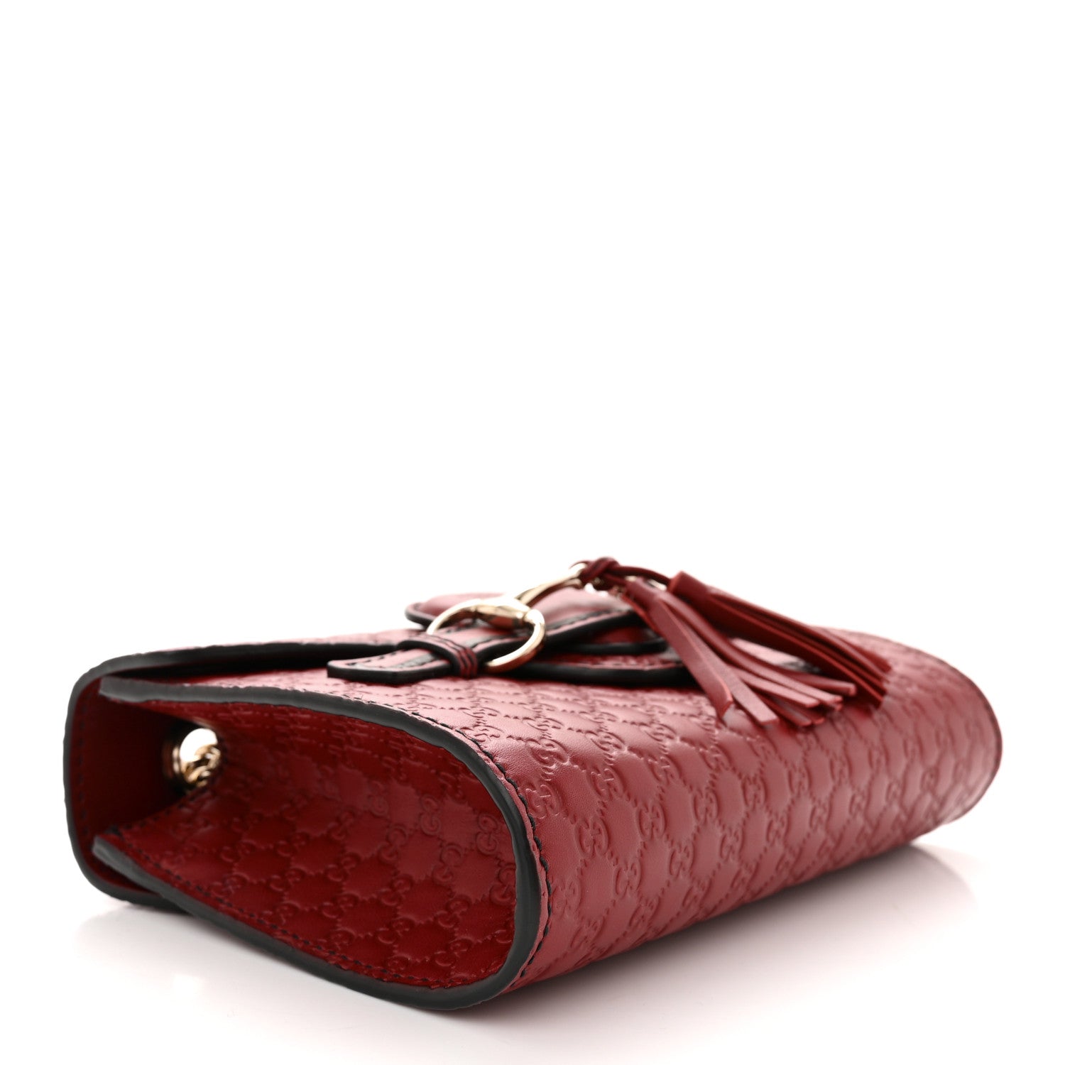 Gucci Soft Microguccissima Mini Emily Chain Shoulder Bag Rosso 4 of 11