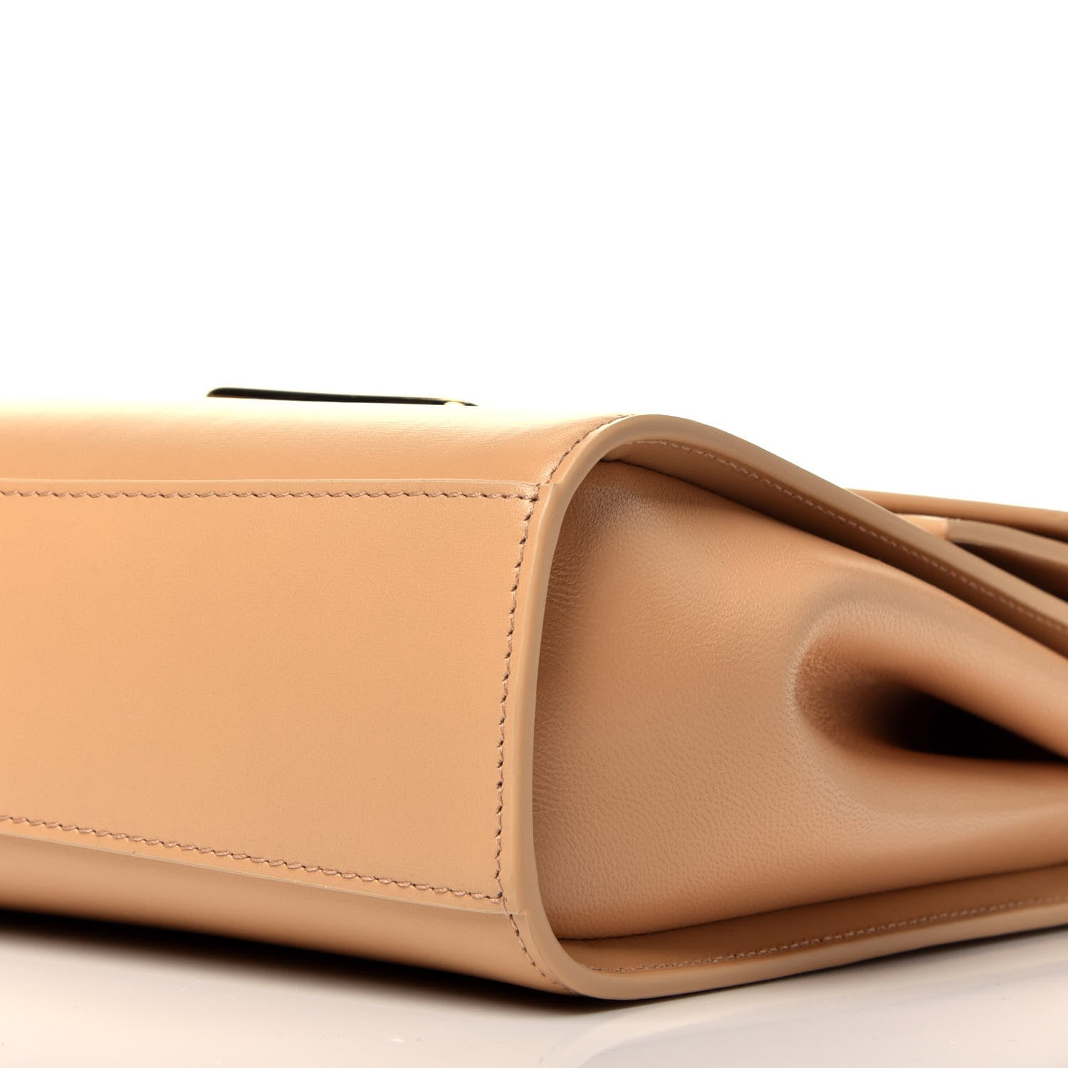 Bottega Veneta Box Calfskin Nappa Clip Bag Almond Gold 10 of 10