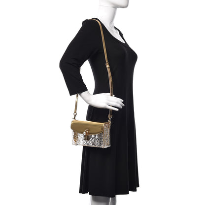 Dolce & Gabbana Plexiglass Crystal Embellished Dolce Box Clutch Gold 2 of 11