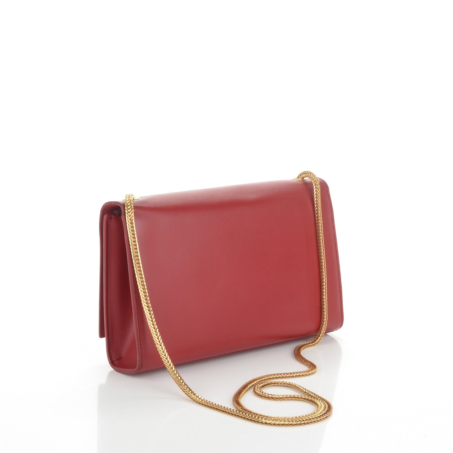 Smooth Calfskin Medium Classic Monogram Kate Tassel Satchel Red