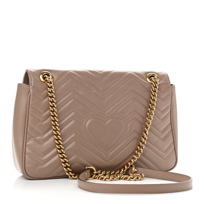 Gucci Calfskin Matelasse Medium GG Marmont Shoulder Bag Porcelain Rose 3 of 13