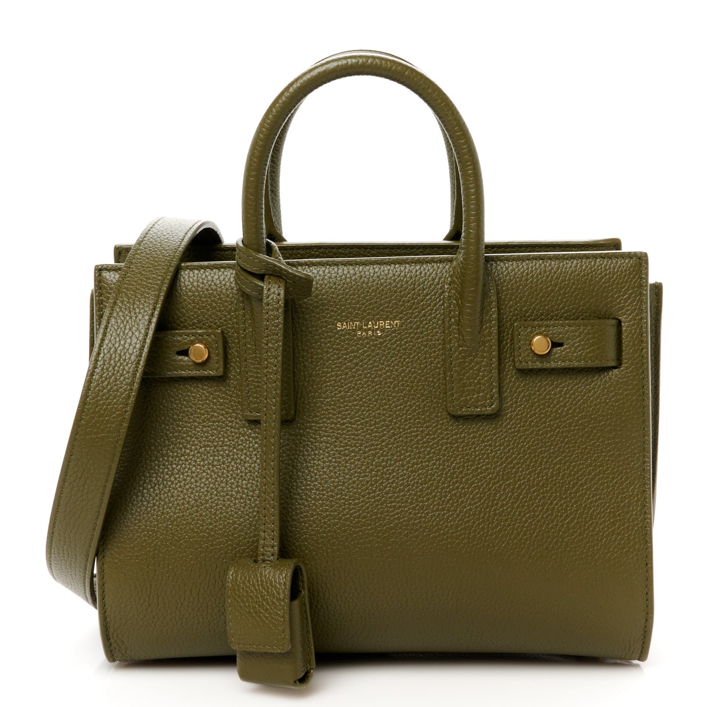 Grained Calfskin Nano Supple Sac De Jour Green