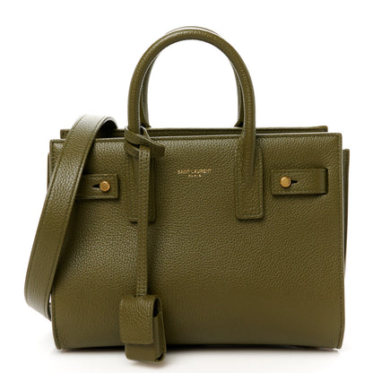 Saint Laurent Grained Calfskin Nano Supple Sac De Jour Green 1 of 11