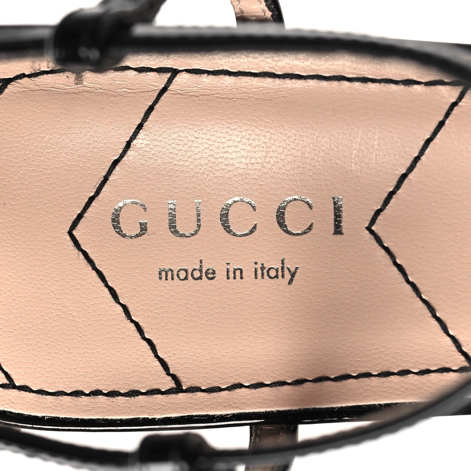 Gucci Calfskin Glitter Double G 55mm Slingback Pumps 38 Black Pink Glitter 7 of 8