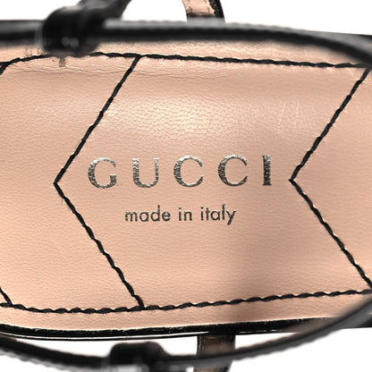 Gucci Calfskin Glitter Double G 55mm Slingback Pumps 38 Black Pink Glitter 7 of 8