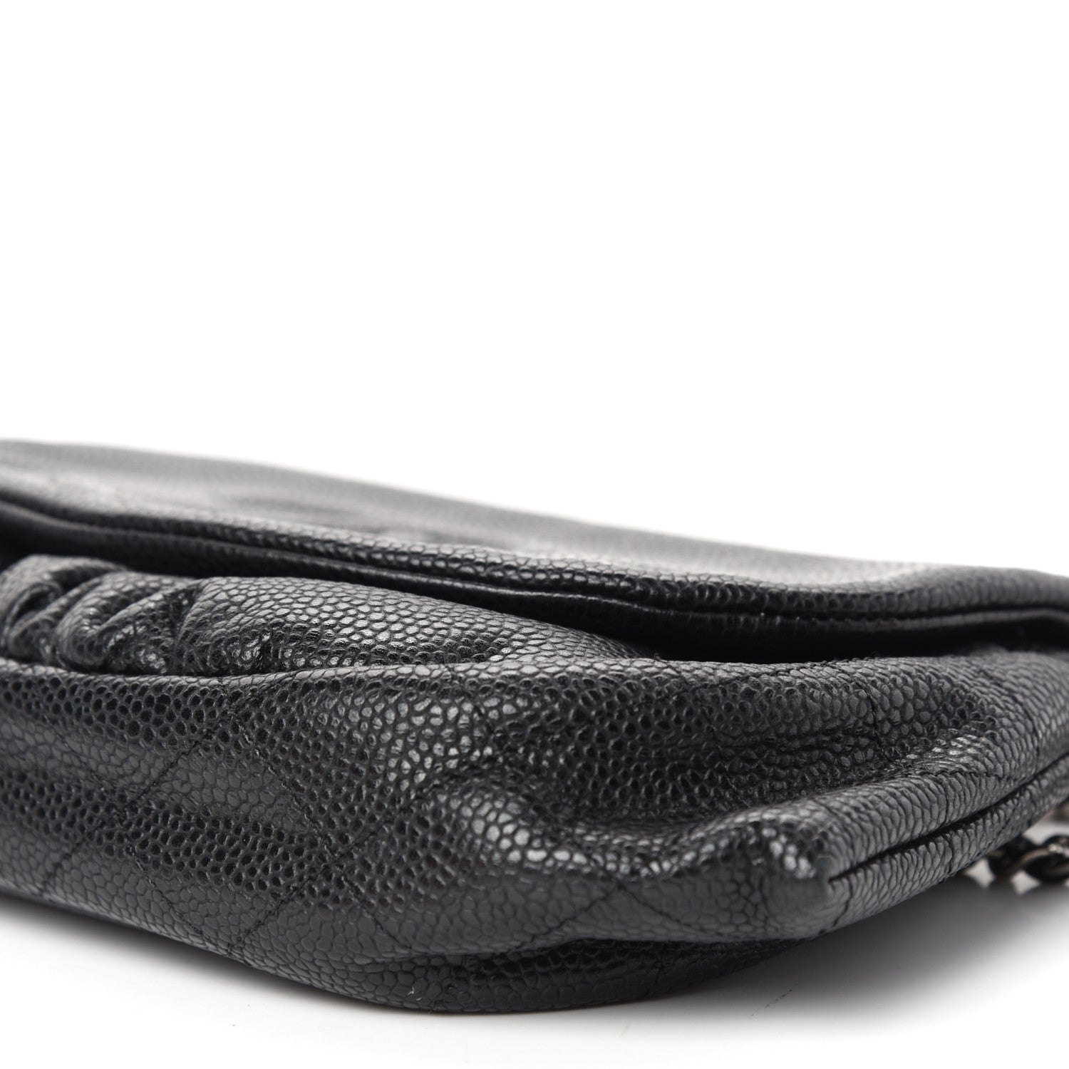 Chanel Caviar Half Moon Wallet On Chain WOC Black 9 of 11