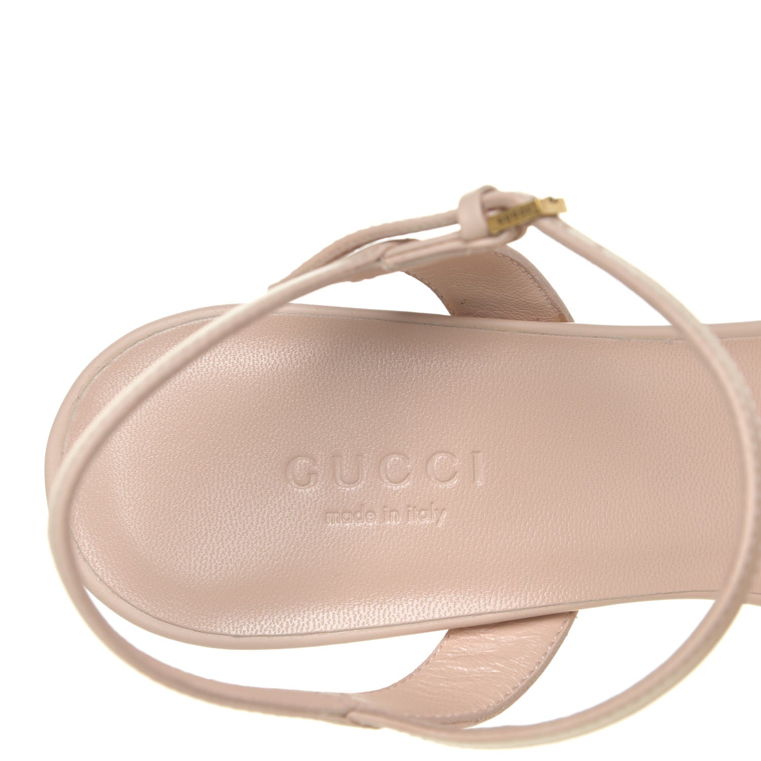 Gucci Lifford Calfskin GG Marmont Ankle Wrap 75mm Sandals 37.5 Skin Rose 10 of 11