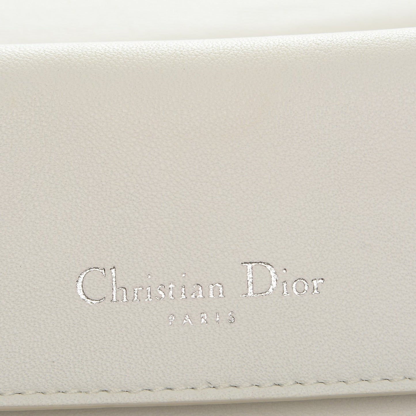 Smooth Calfskin Bi-Color Small Be Dior Flap White Black