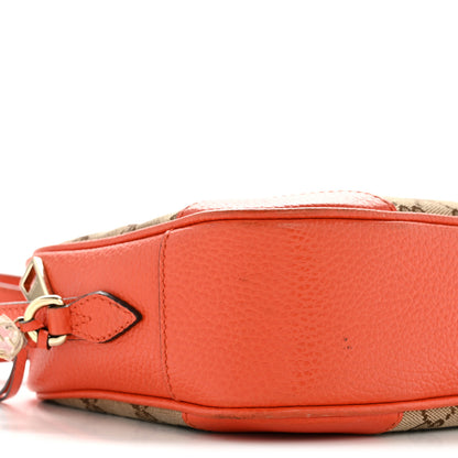 Gucci Monogram Dollar Calfskin Mini Bree Messenger Bag Beige Ebony Sun Orange 9 of 13