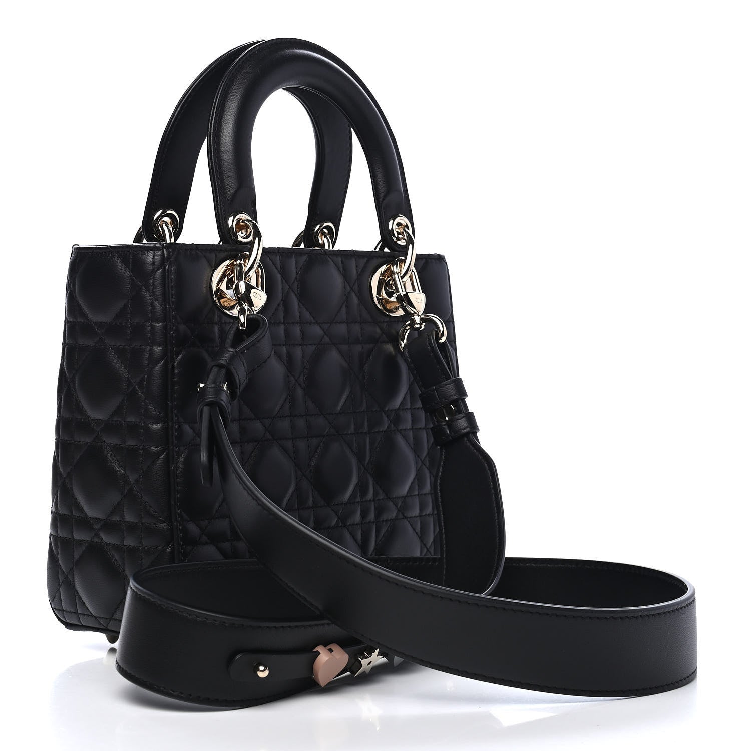 Christian Dior Lambskin Cannage Small My ABCDior Lady Dior Black 2 of 10