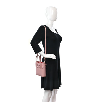 Christian Louboutin Calfskin Empire Spike Studded Mini North South Cabata Tote Rosy 2 of 8