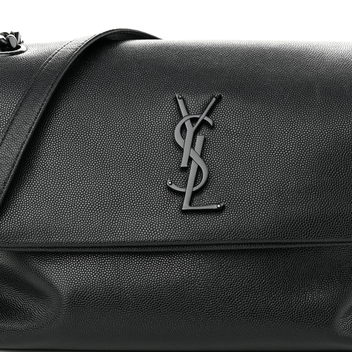 Grain De Poudre Medium West Hollywood Monogram Fold-Over Black