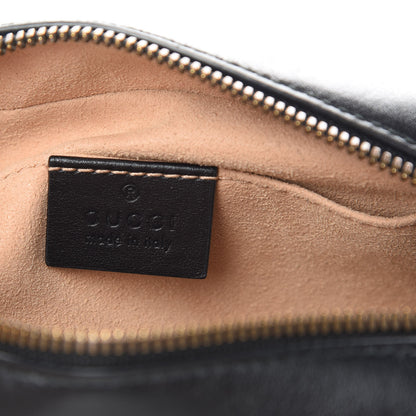 Gucci Calfskin Matelasse Small GG Marmont Chain Shoulder Bag Black 6 of 11