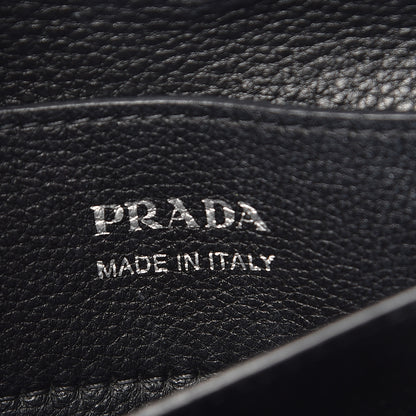 Prada Vitello Daino Small Double Bag Argilla Black 8 of 23
