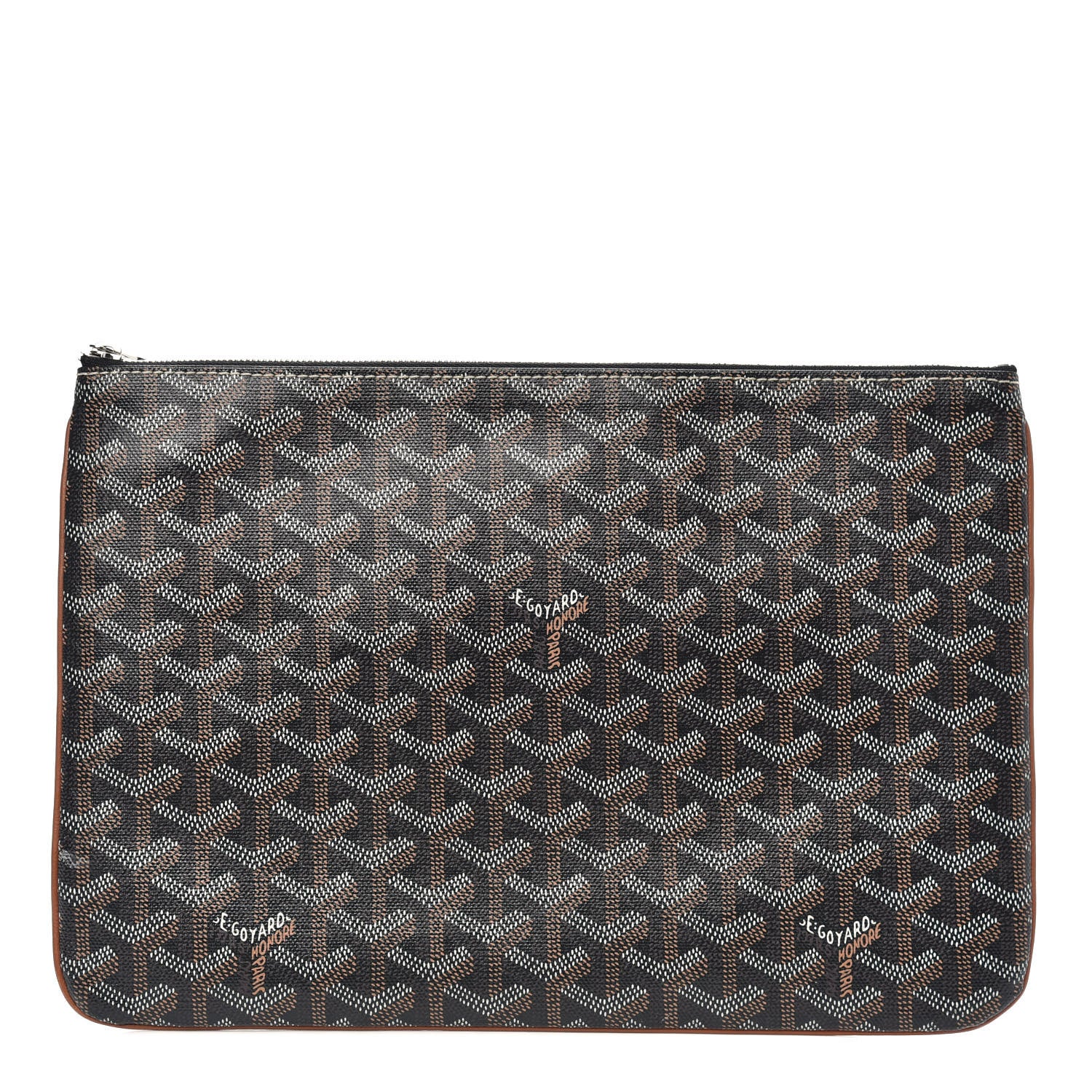 Goyard Goyardine Senat Pochette MM Black Gold 1 of 9