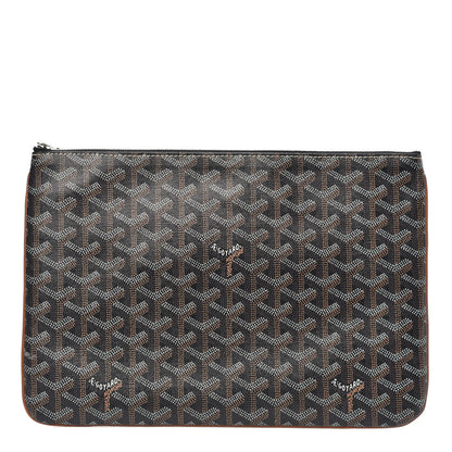Goyard Goyardine Senat Pochette MM Black Gold 1 of 9