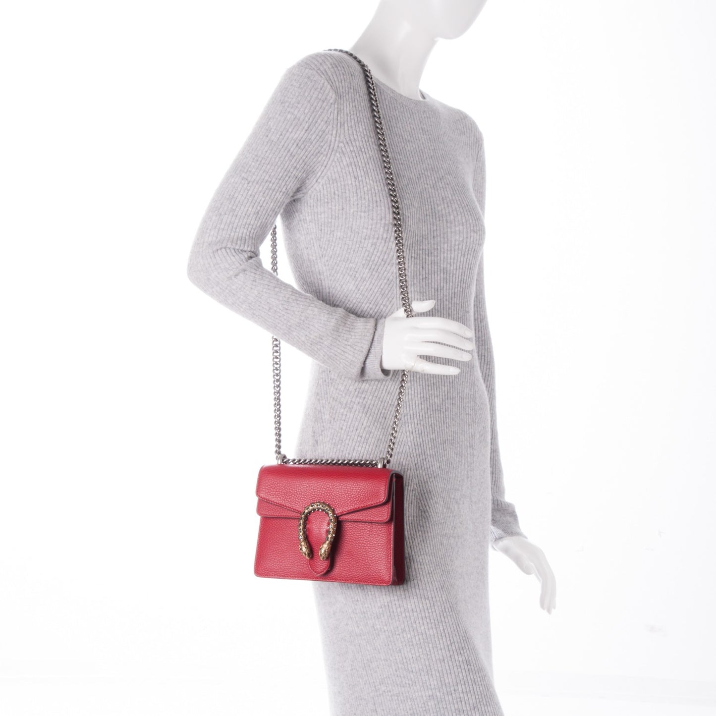 Calfskin Mini Dionysus Shoulder Bag Hibiscus Red