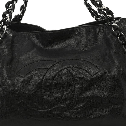 Chanel Glazed Calfskin East West Modern Chain Tote Black 8 of 15