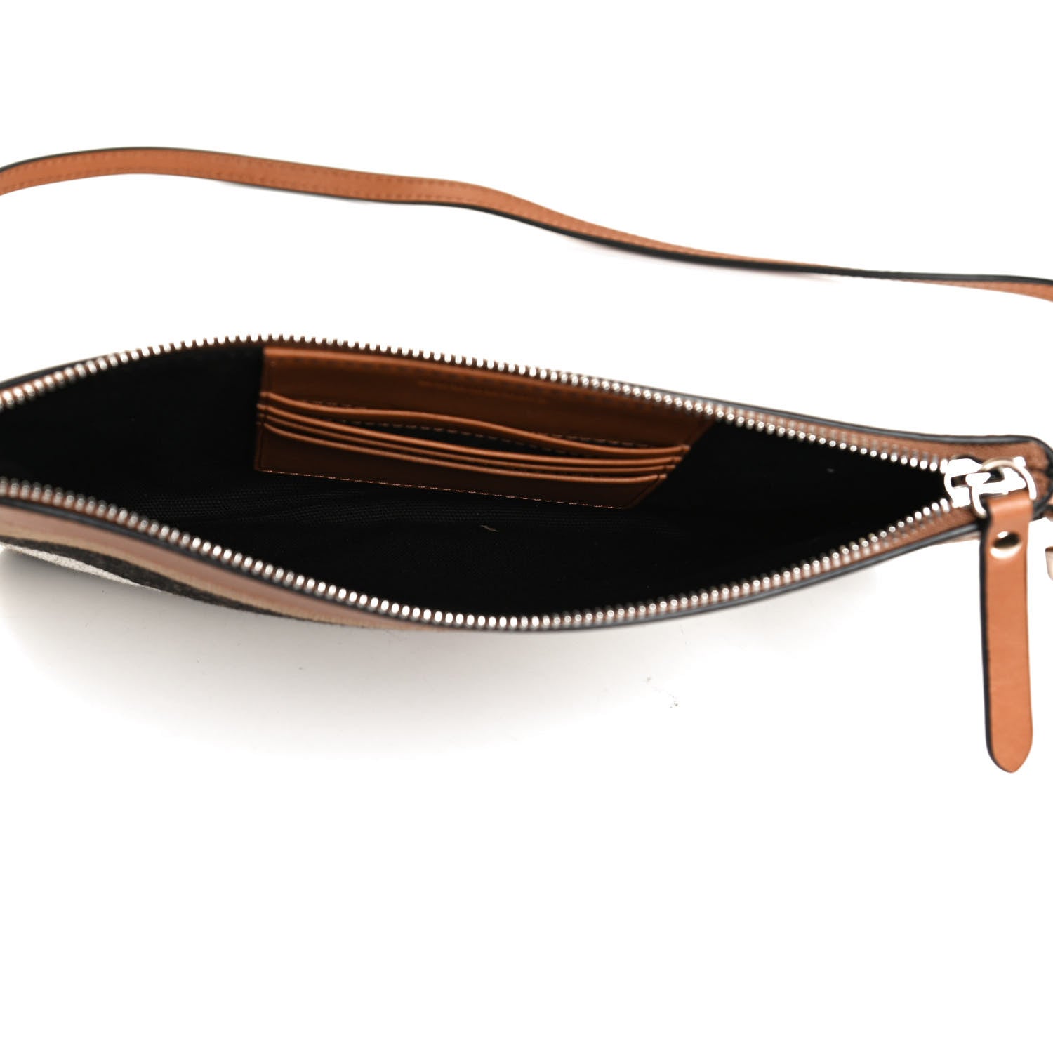 Burberry Mega Check Peyton Crossbody Clutch Bag Saddle Brown 5 of 11