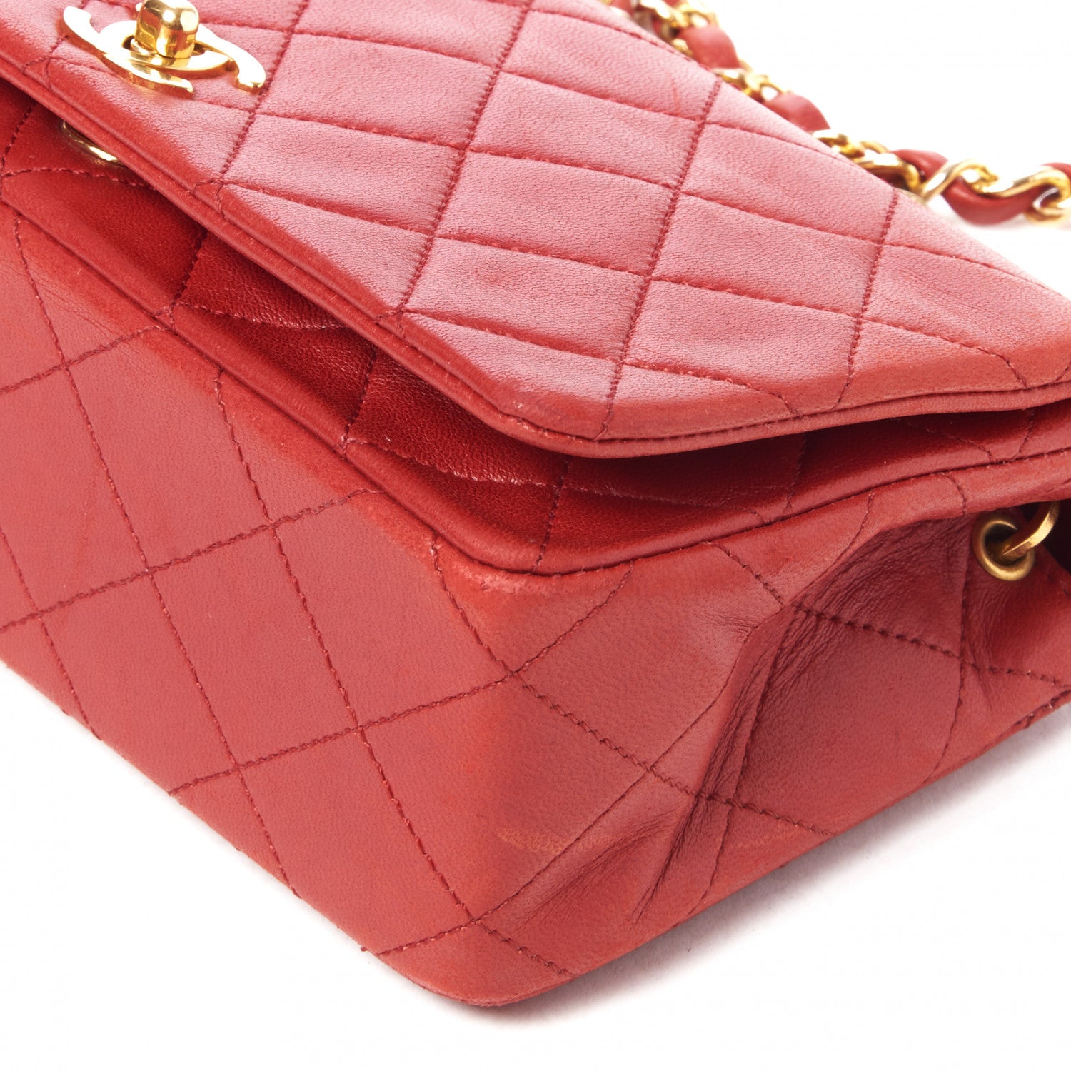 Chanel Lambskin Quilted Mini Flap Red 4 of 9