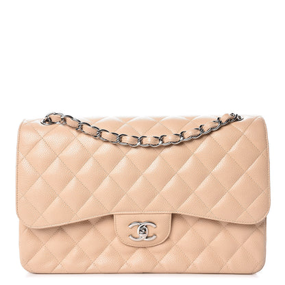 Chanel Caviar Quilted Jumbo Double Flap Beige Clair 1 of 18