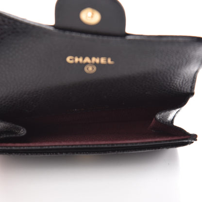 Chanel Caviar Quilted Flap Card Holder Black 5 of 9