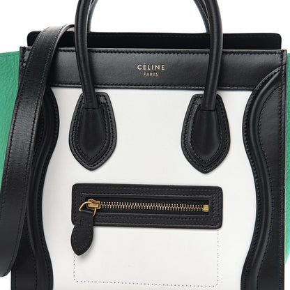 Celine Smooth Calfskin Nubuck Nano Tri-Color Luggage Palm 8 of 8