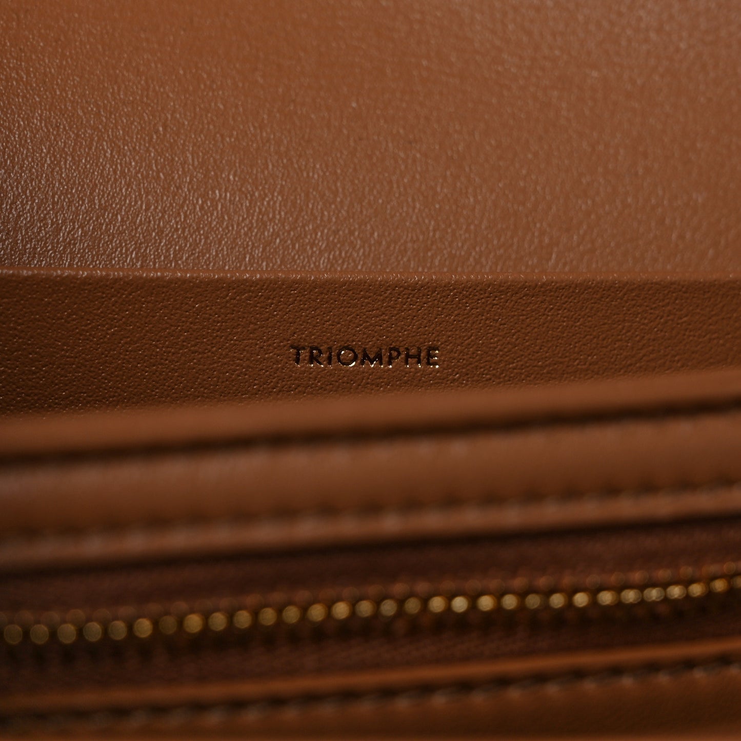Shiny Calfskin Medium Triomphe Bronze