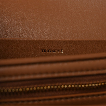 Celine Shiny Calfskin Medium Triomphe Bronze 7 of 10