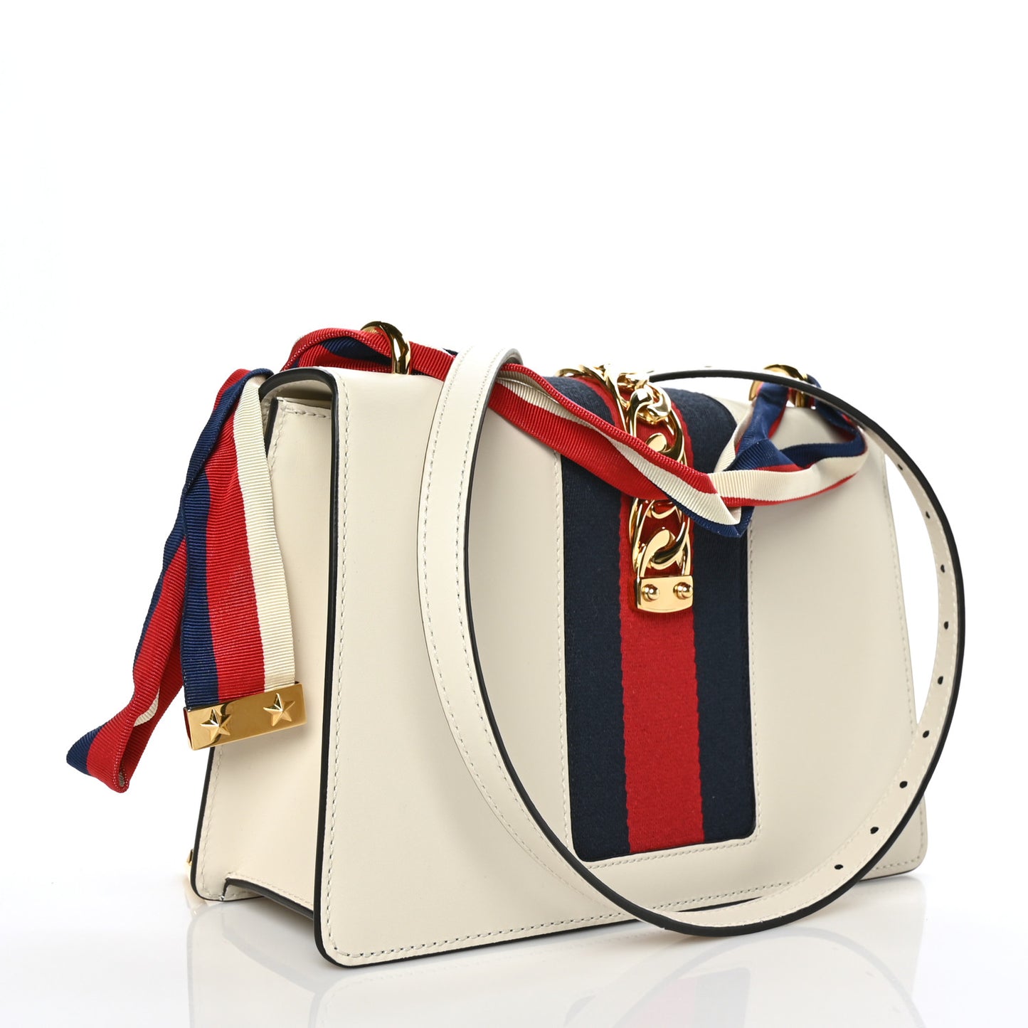Calfskin Small Sylvie Shoulder Bag Off White
