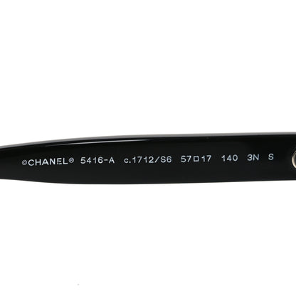 Chanel Acetate Oval Sunglasses 5416 Black Yellow 5 of 7