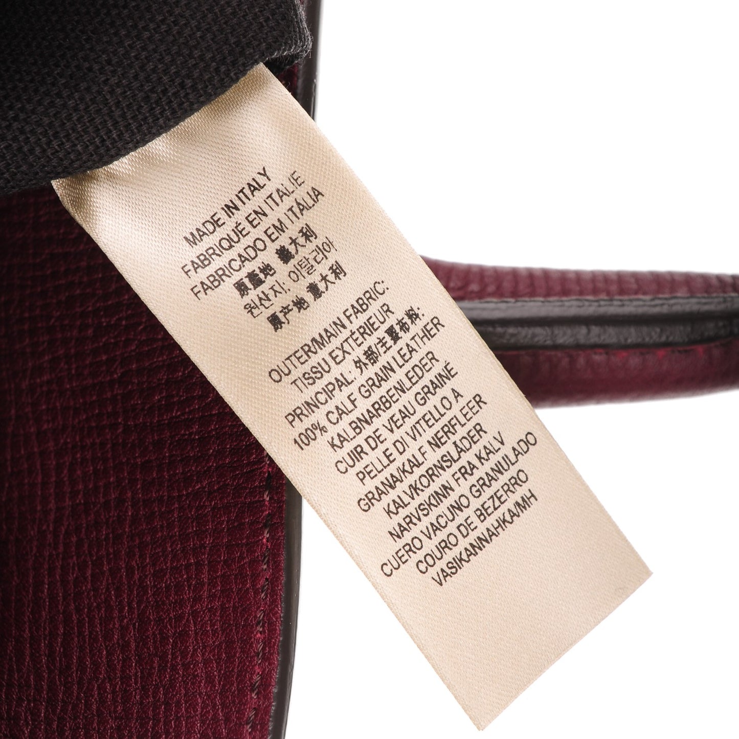 Calfskin House Check Medium Banner Tote Mahogany Red
